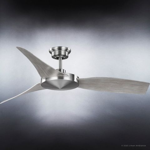 Luxury Modern Ceiling Fan, Brushed Nickel - Farmhouse - Ceiling Fans ... with regard to Understanding the Appeal of Modern Outdoor Ceiling Fans with Brushed Nickel Finish